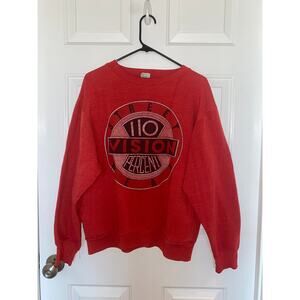Vintage Vision Street Wear 110 Percent Skateboarding Skateboard Crewneck Large